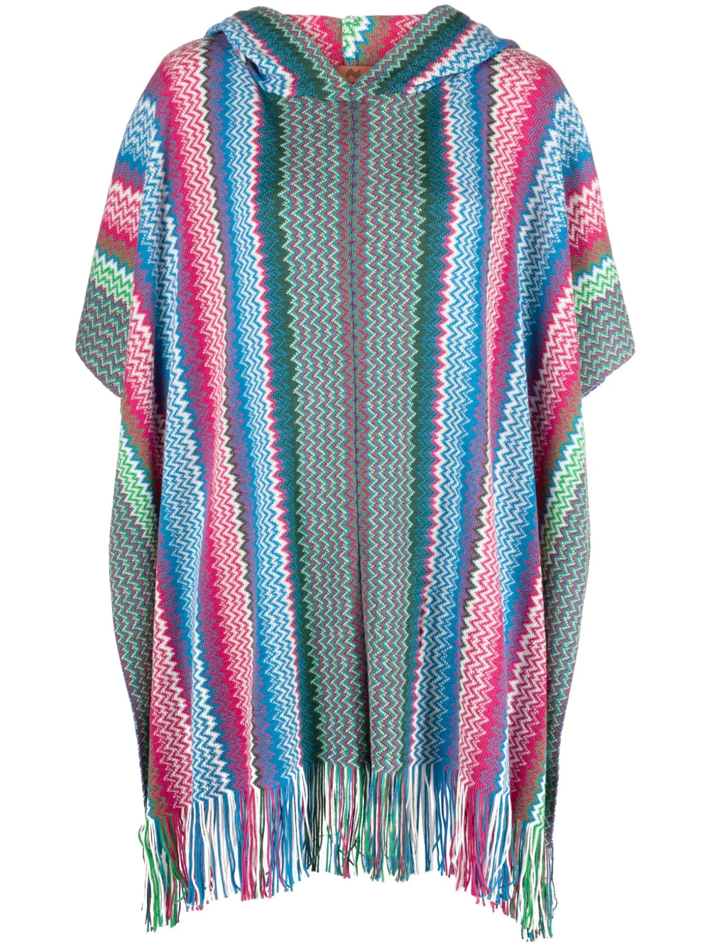 Missoni Signature-zigzag Hooded Poncho In Multi