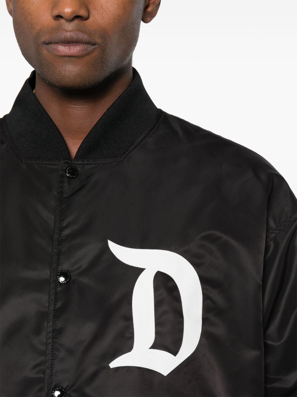 Shop Wtaps Dsqd Team Logo-print Bomber Jacket In Black