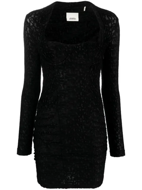 ISABEL MARANT Dilia lace-embroidered long-sleeve minidress