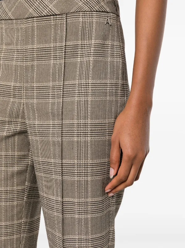 Cropped checked trousers on sale womens