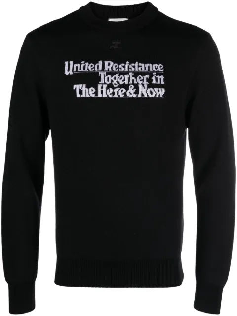 Courrèges Resistance jacquard ribbed-knit jumper