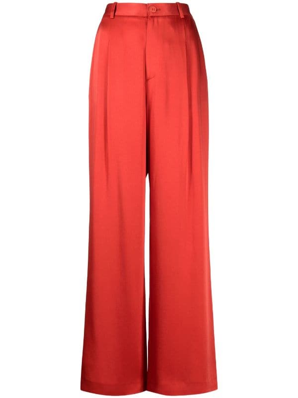 RED Valentino straight-leg Satin Trousers - Farfetch