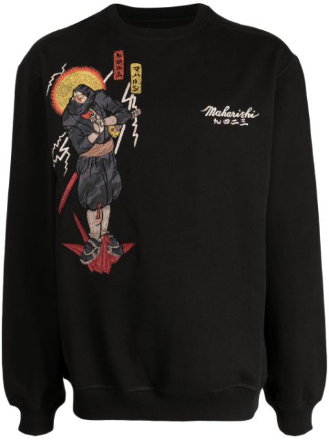 Maharishi Shinobi logo-embroidered sweatshirt