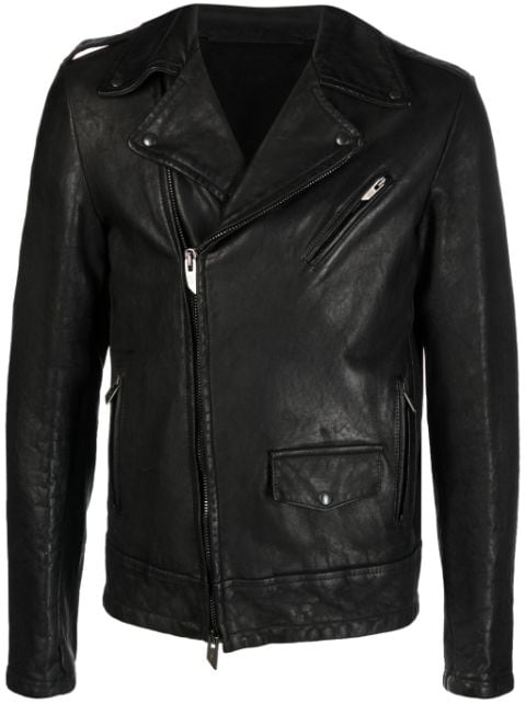Salvatore Santoro notch-collar leather biker jacket
