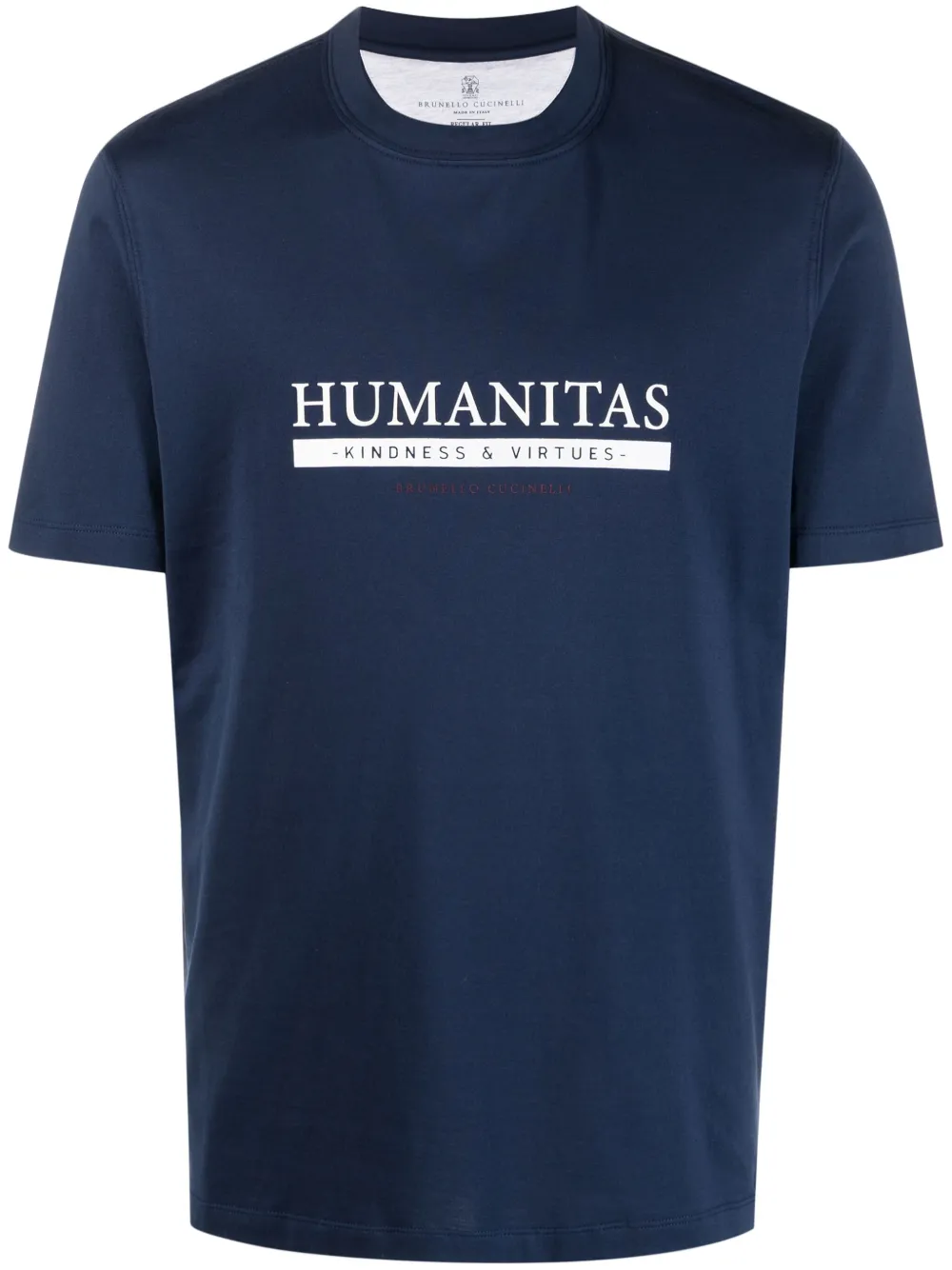 Brunello Cucinelli T-shirt met tekst Blauw
