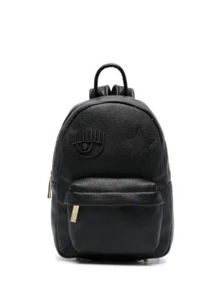 Chiara Ferragni Eye Star embroidered Backpack Black FARFETCH EE