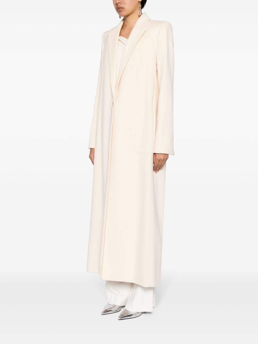 Shop Galvan Boyfriend Virgin Wool Maxi Coat In Neutrals