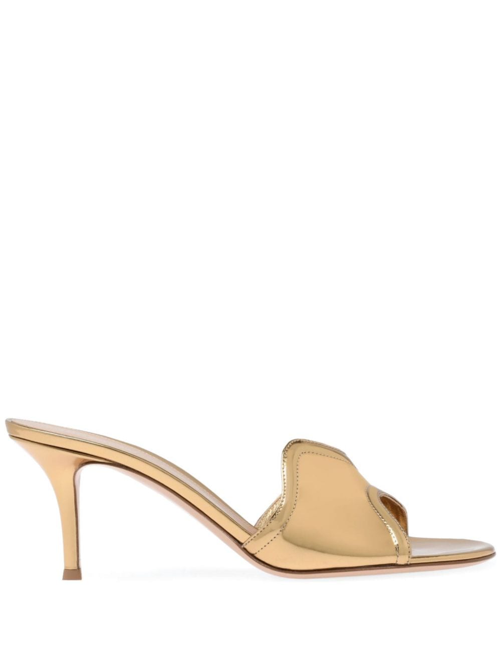 Gianvito Rossi Lucrezia metallic-effect Mules - Farfetch