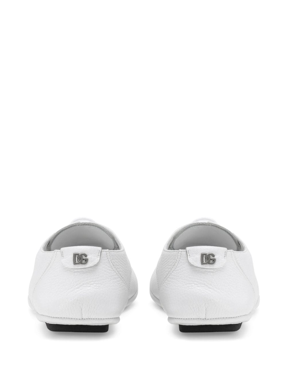 Shop Dolce & Gabbana Logo-plaque Leather Derby Shoes In White