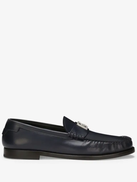 Dolce & Gabbana logo-plaque leather loafers