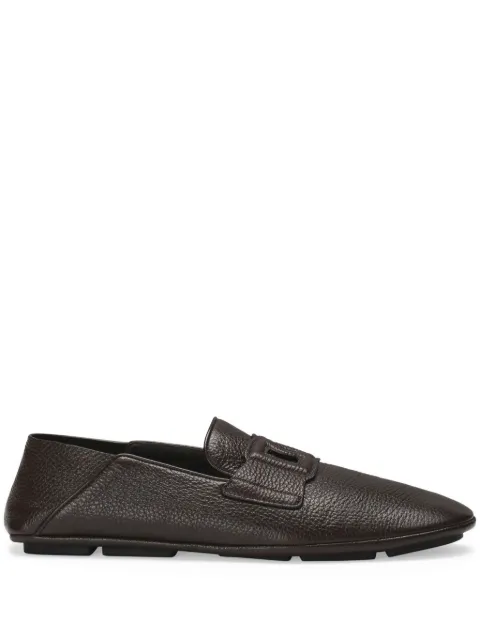 Dolce & Gabbana logo-appliqué leather loafers 