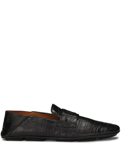 Dolce & Gabbana mocasines con efecto de piel de cocodrilo en relieve