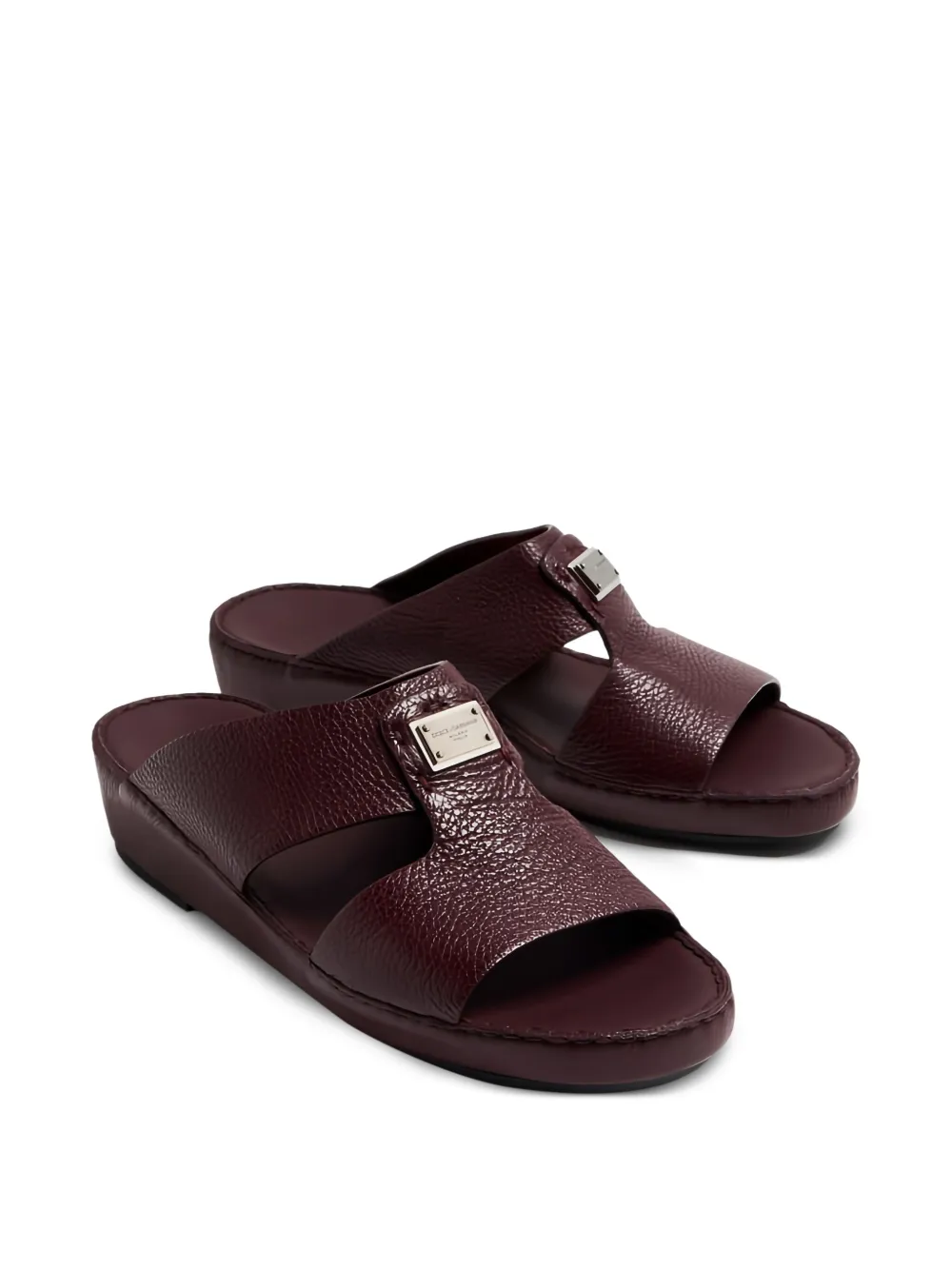 Dolce & Gabbana leather-plaque sandals | Image 2