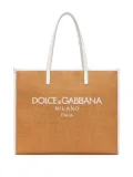 Dolce & Gabbana large Shopping woven tote bag - Brown