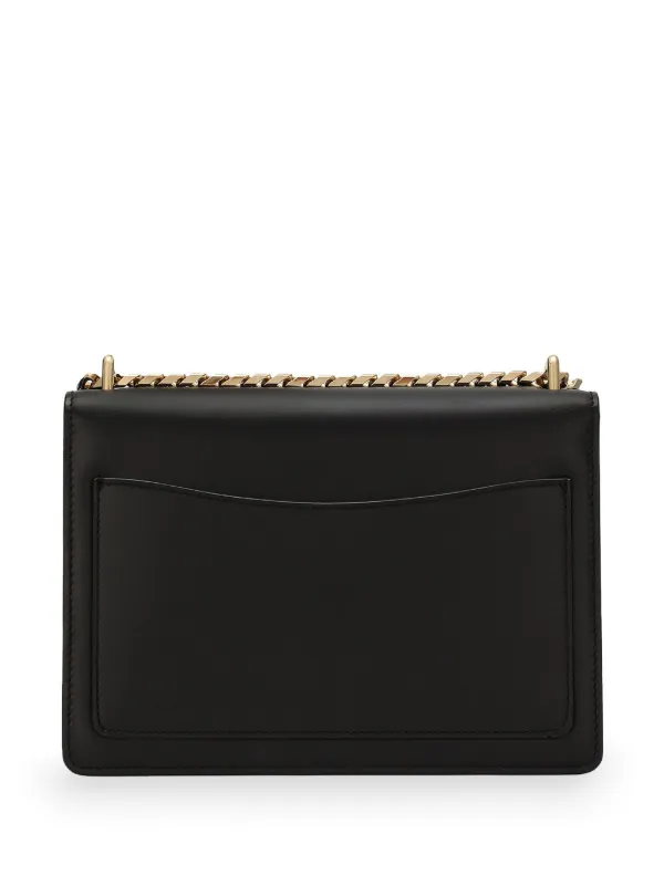 Dolce & Gabbana logo-plaque Leather Crossbody Bag | Black