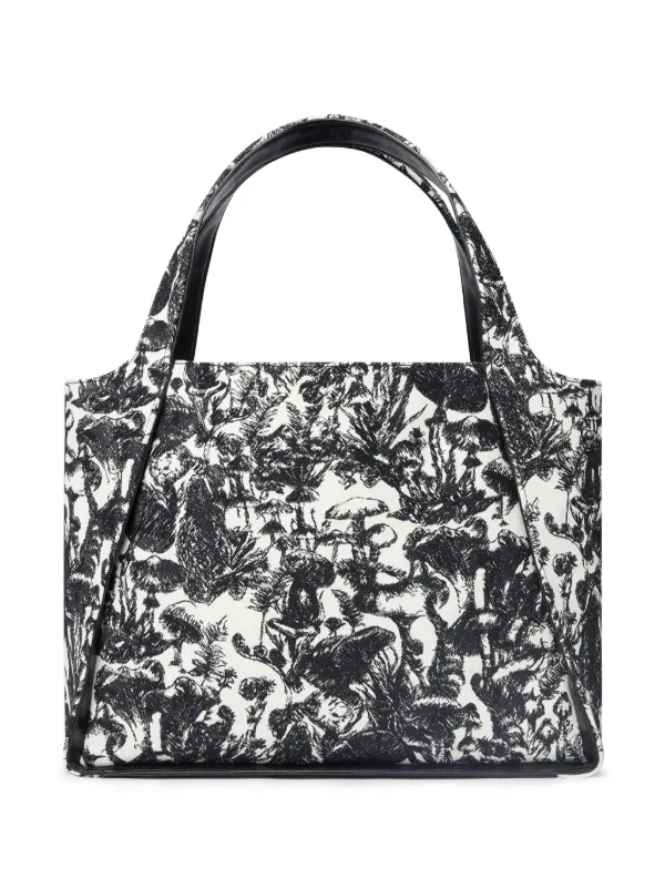 Stella McCartney Logo Fungi Forest 印花手提包| 黑色| FARFETCH CN