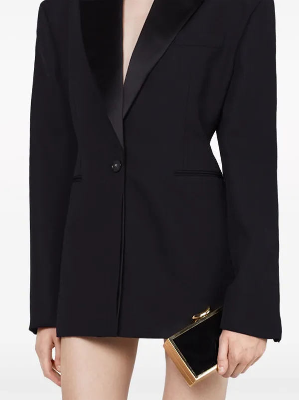 Stella McCartney peak lapels Organic Cotton Blazer Black FARFETCH ID