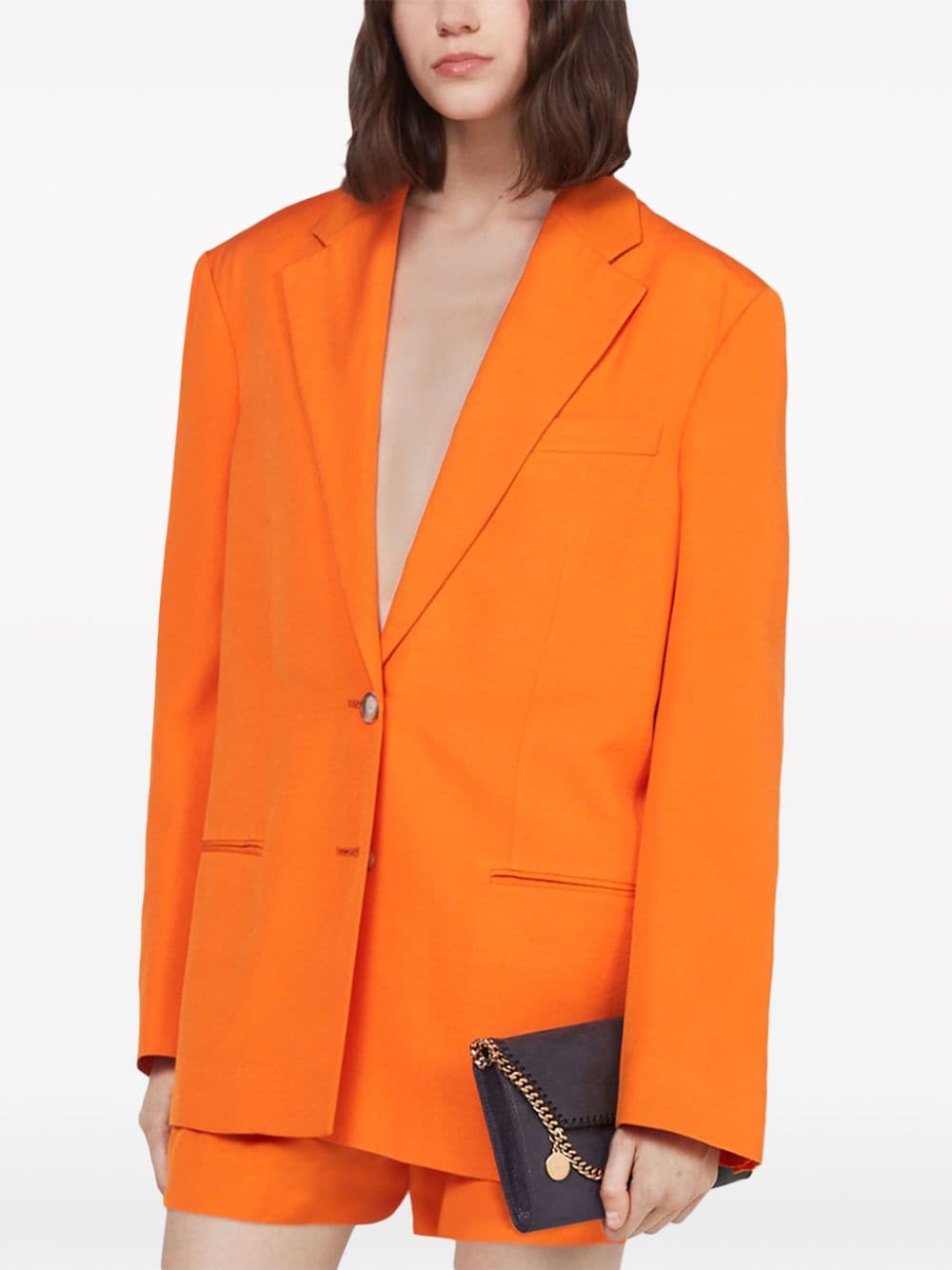 Stella McCartney Blazer met enkele rij knopen Oranje