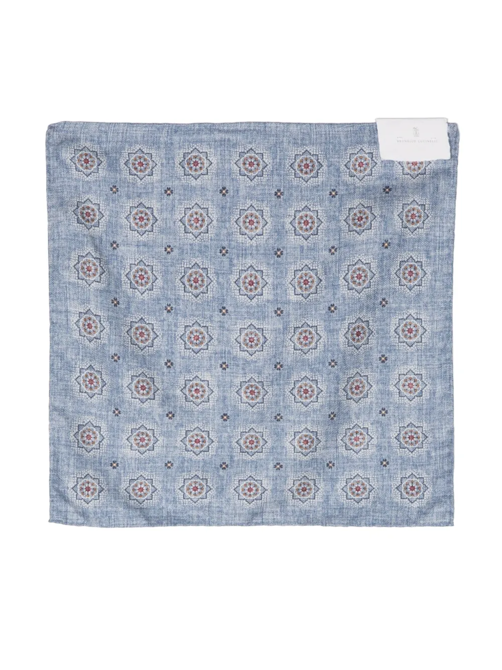 Brunello Cucinelli floral-print silk handkerchief | Blue | Image 1