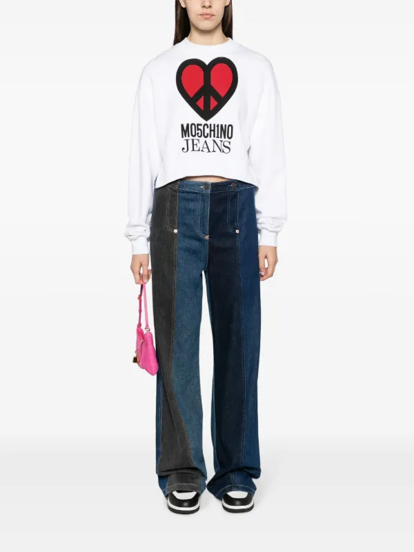 【関税&送料込】Moschino Jeans Jeans Wide Leg MOSCHINO JEANS high-waisted wide-leg Jeans | Blu | FARFETCH IT