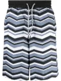 Emporio Armani zigzag-print cotton track pants - Multicolour