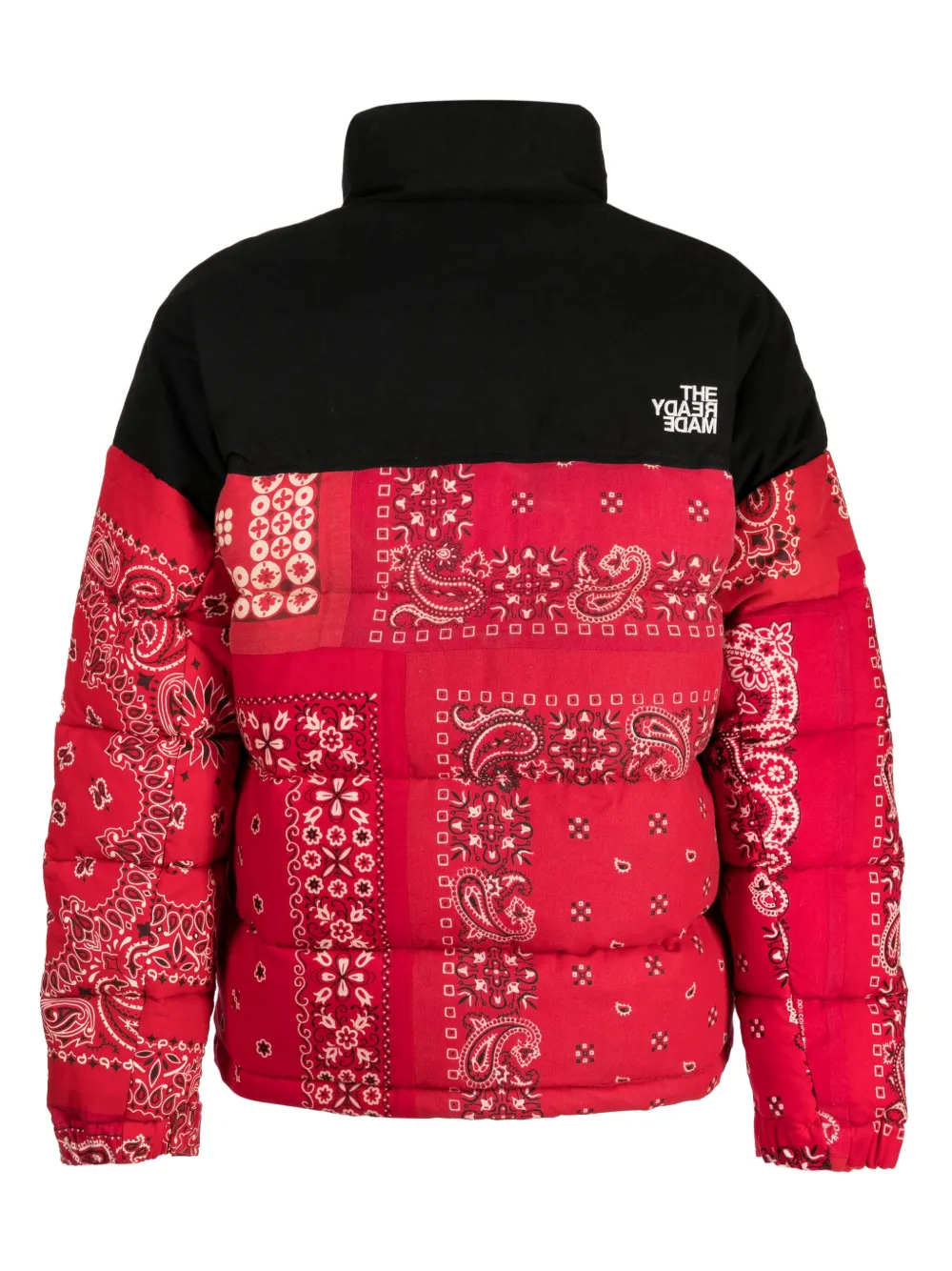 Shop Readymade Bandana-print Padded Down Jacket In Red