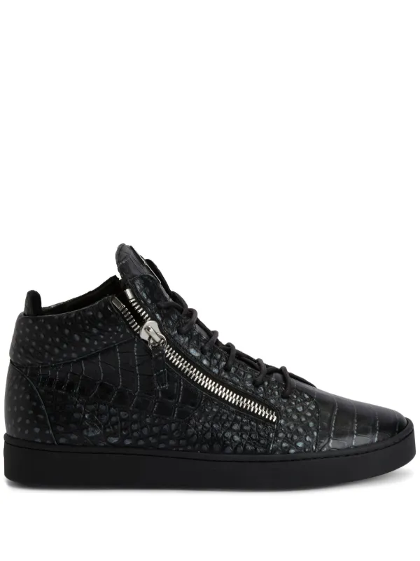 Giuseppe Zanotti Baskets Montantes Kriss a Effet Peu De Crocodile Noir FARFETCH MA