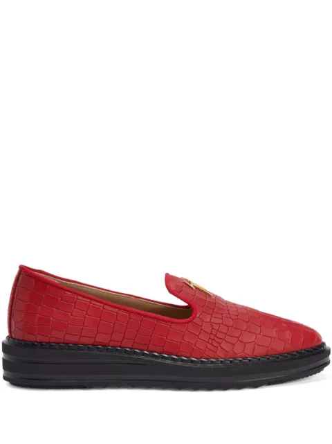 Giuseppe Zanotti mocasines Tim con letras del logo