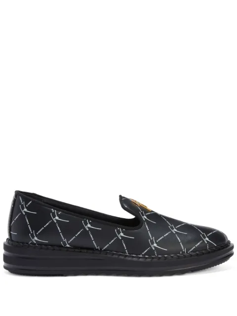Giuseppe Zanotti mocasines Tim con letras del logo