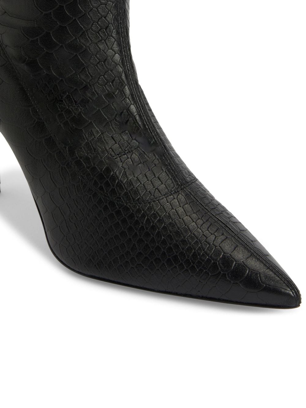 Shop Giuseppe Zanotti Makanzie Crocodile-effect Boots In Black