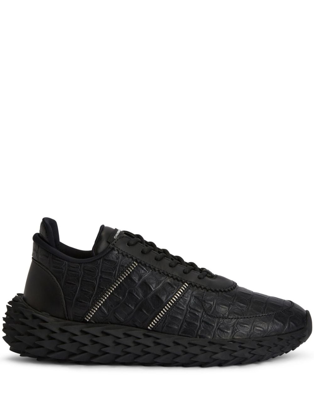 Giuseppe Zanotti Urchin crocodile-embossed leather sneakers Black