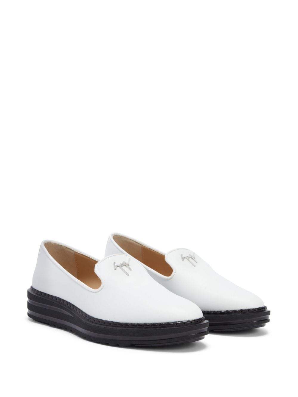 Giuseppe Zanotti Tim leren loafers - Wit