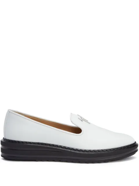 Giuseppe Zanotti mocasines Tim con letras del logo
