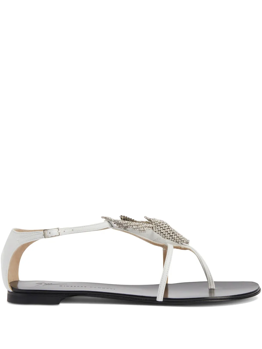 Giuseppe Zanotti Calla Flowers sandals White