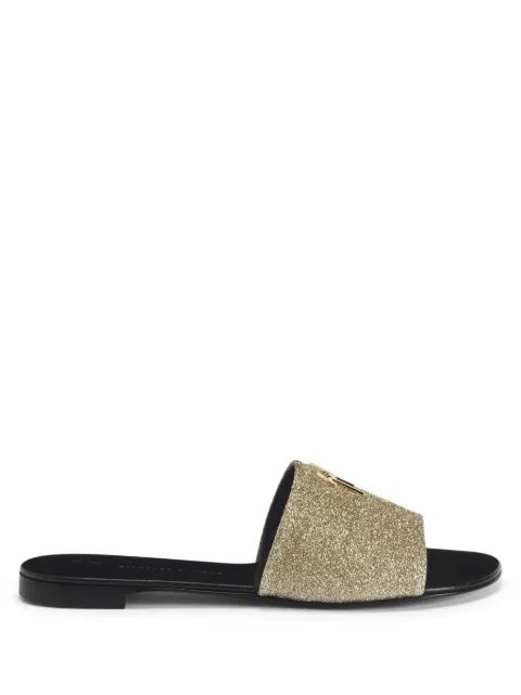 Giuseppe Zanotti Shirley appliqué-logo slides