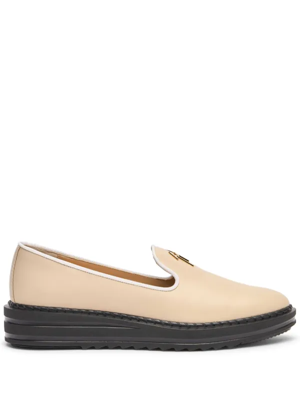 Giuseppe Zanotti Tim ロゴ ローファー | ニュートラル | FARFETCH JP