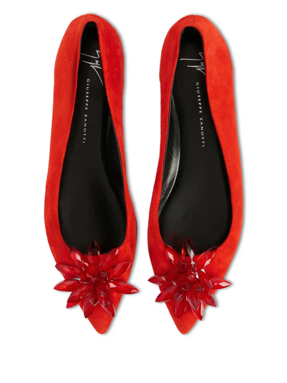 Giuseppe Zanotti Valliee Ballerinas In Red