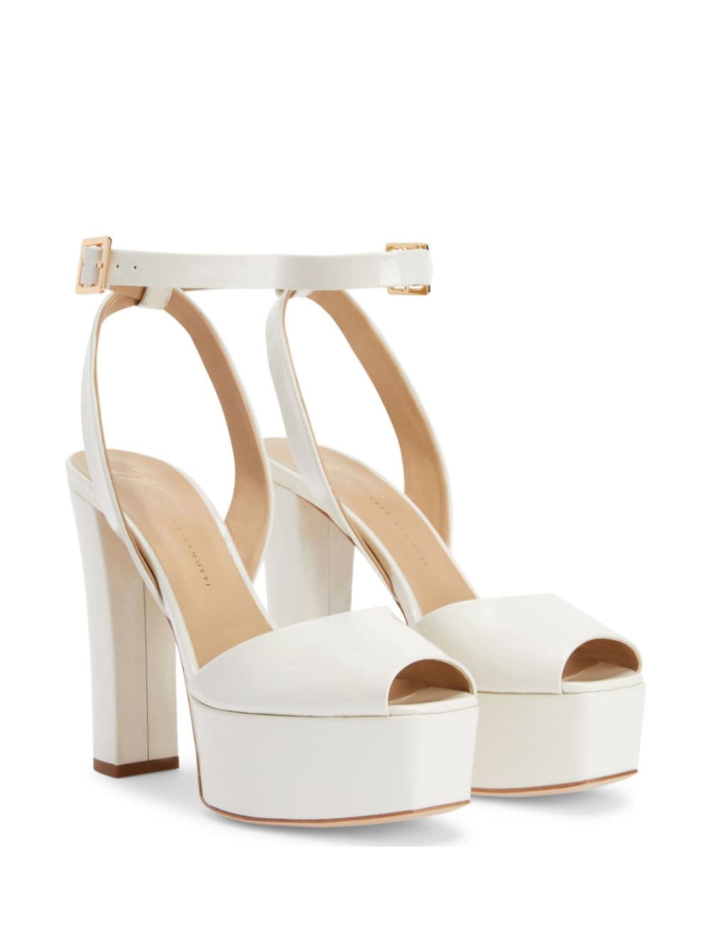 Giuseppe Zanotti Betty leren sandalen - Beige