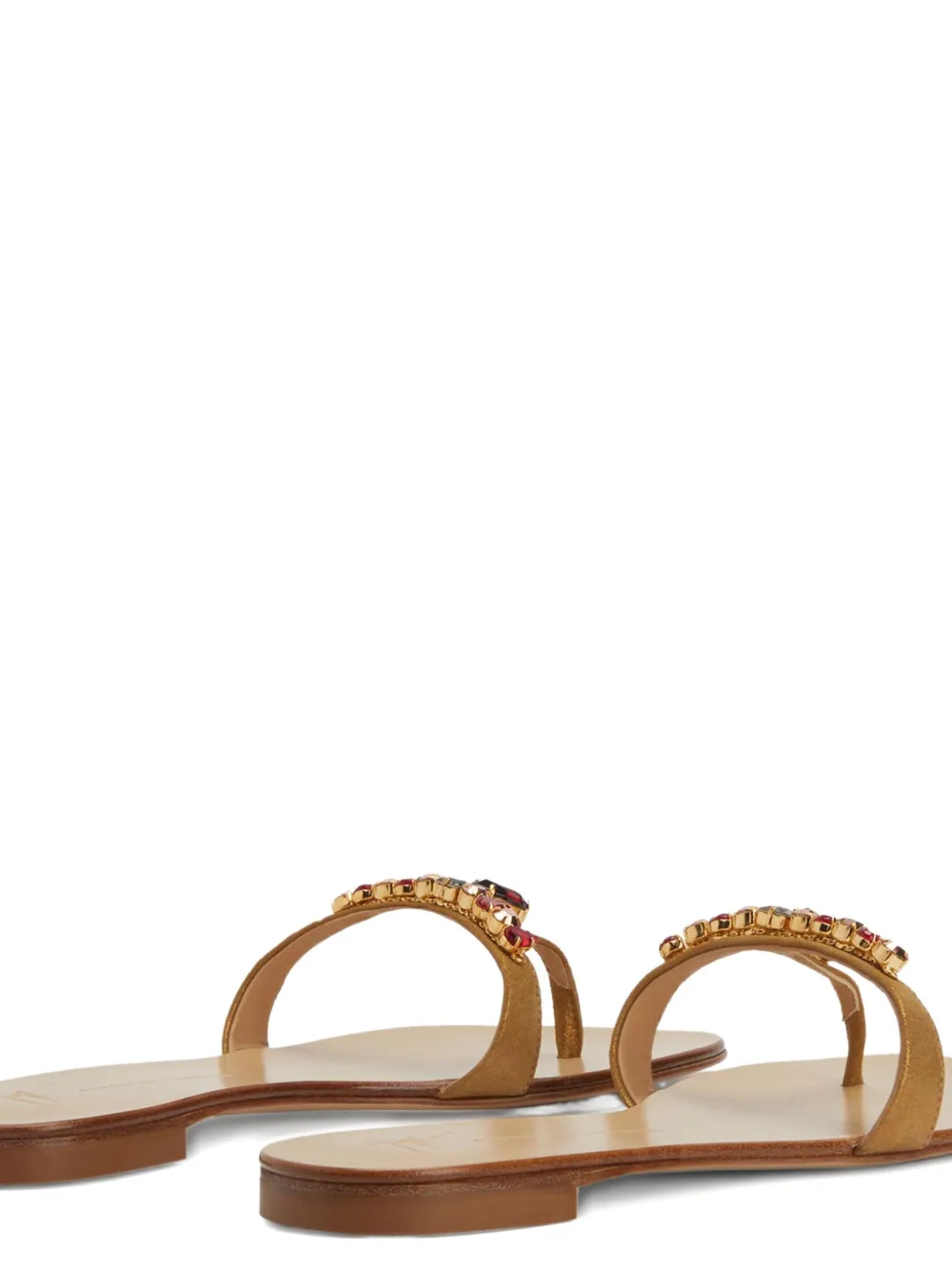 Giuseppe Zanotti Katisha embellished thong sandals Brown
