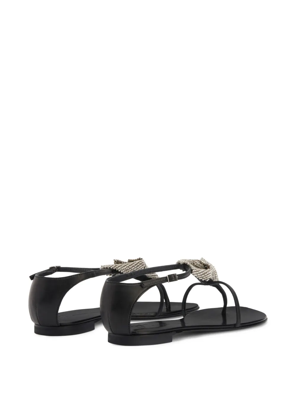 Giuseppe Zanotti Calla Flowers sandals Black