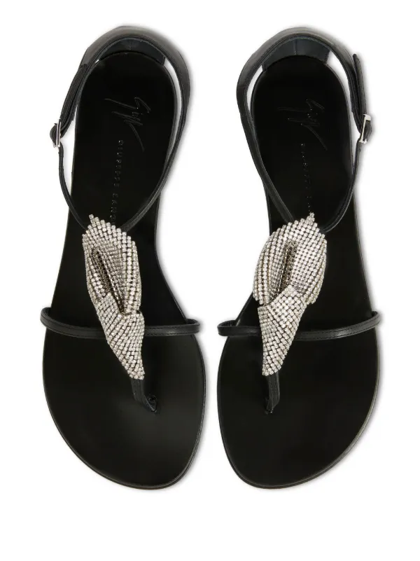 Giuseppe Zanotti Calla フラワー サンダル | ブラック | FARFETCH JP
