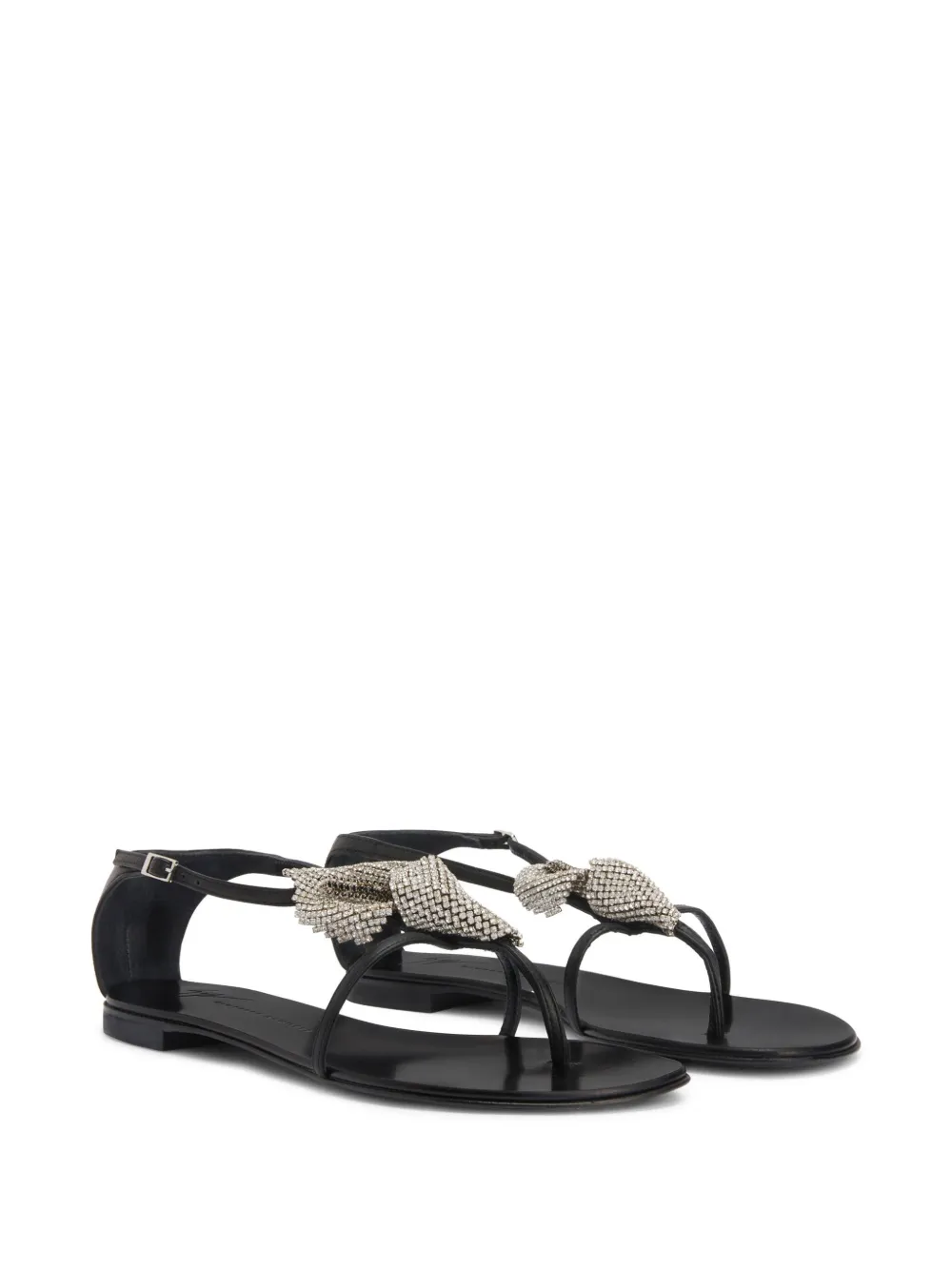 Giuseppe Zanotti Calla Flowers sandals Black