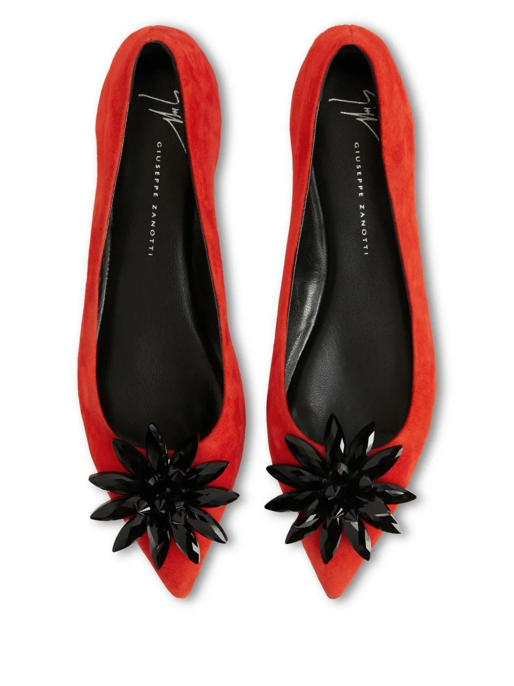 Giuseppe Zanotti Valliee Ballet Flats In Red