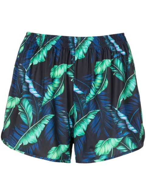 Lygia & Nanny Lee leaf-print mini shorts