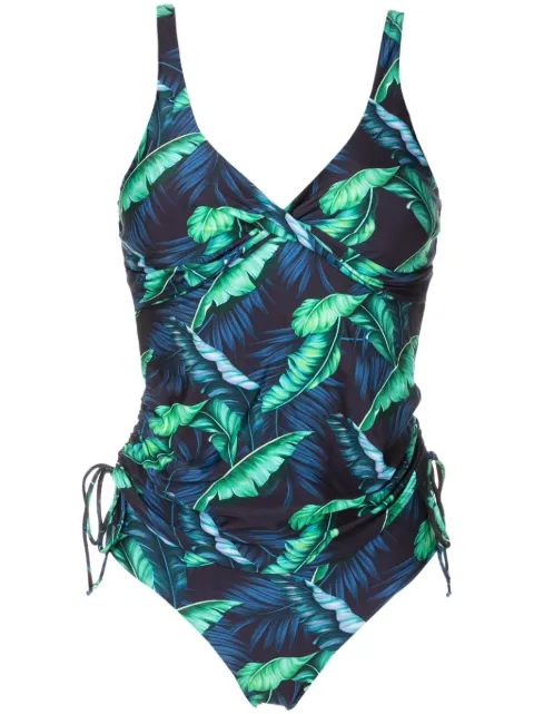 Lygia & Nanny Bruma twisted leaf-print tankini