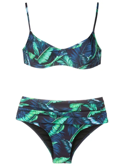 Lygia & Nanny Liliane leaf-print bikini