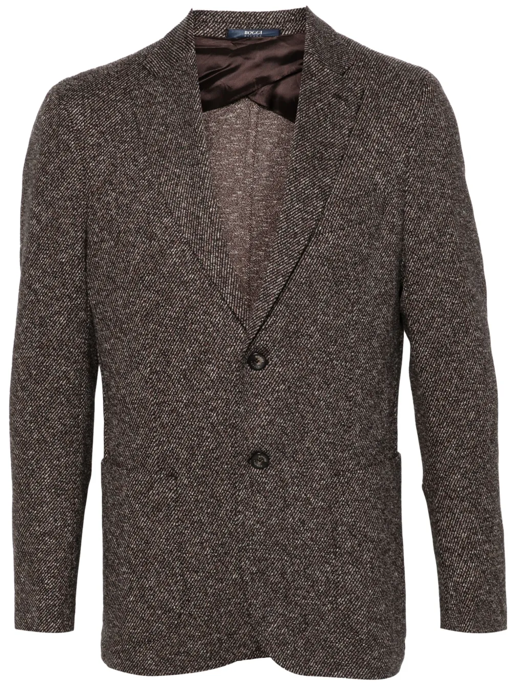 Boggi Milano Blazer met enkele rij knopen Bruin