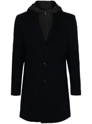 Boggi Milano single breasted detachable gilet Coat Farfetch