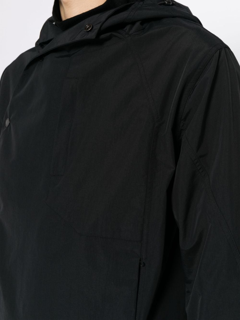 Maharishi 1074 waterproff hooded jacket Zwart