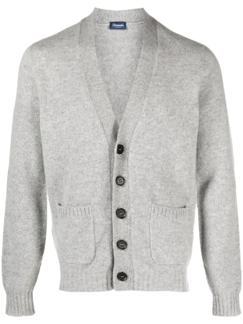 Drumohr mélange V-neck wool cardigan